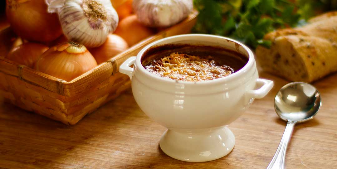 French onion soup vegetarian version