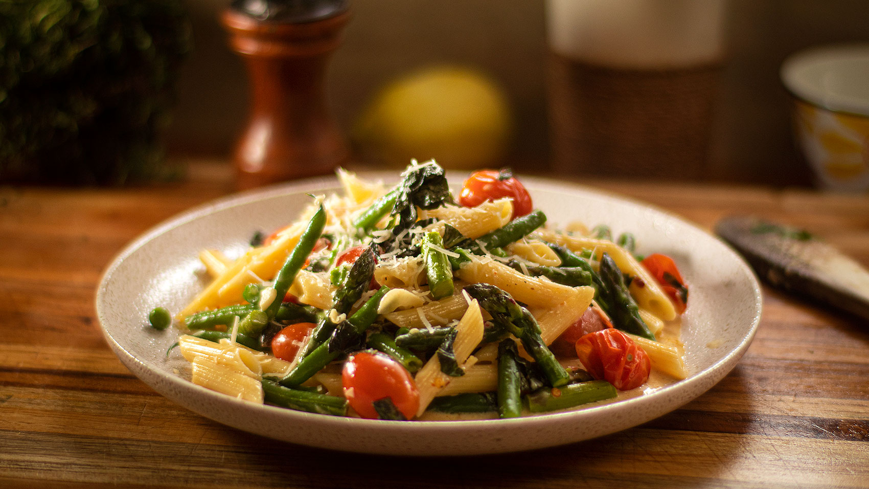 Penne Pasta Primavera - Easy Meals with Video Recipes by Chef Joel ...